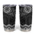 New Zealand Aotearoa Tumbler Cup Black Taniko Art Maori Pattern