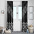 New Zealand Aotearoa Window Curtain Black Taniko Art Maori Pattern