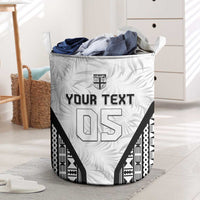 Custom Fiji 2026 Rugby Laundry Basket Fijian Tapa Pattern