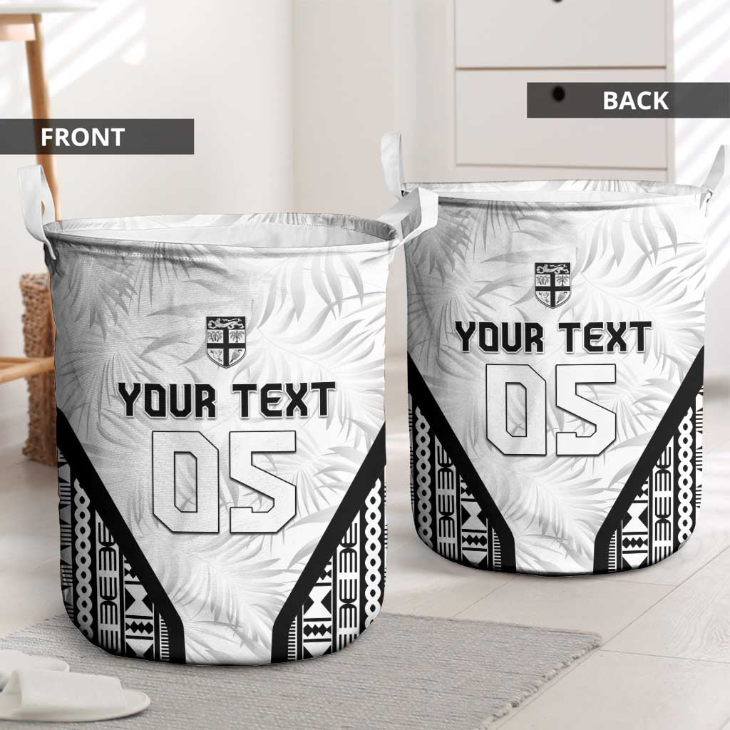 Custom Fiji 2026 Rugby Laundry Basket Fijian Tapa Pattern
