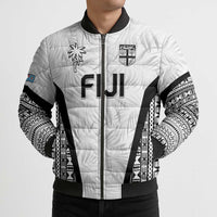 Custom Fiji 2026 Rugby Bomber Puffer Jacket Fijian Tapa Pattern LT05 - Polynesian Pride