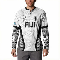 Custom Fiji 2026 Rugby Button Sweatshirt Fijian Tapa Pattern LT05 - Polynesian Pride