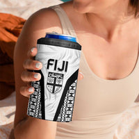 Custom Fiji 2026 Rugby 4 in 1 Can Cooler Tumbler Fijian Tapa Pattern LT05 - Polynesian Pride