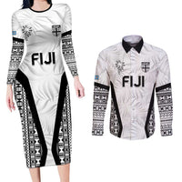 Custom Fiji 2026 Rugby Couples Matching Long Sleeve Bodycon Dress and Long Sleeve Button Shirt Fijian Tapa Pattern