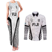 Custom Fiji 2026 Rugby Couples Matching Tank Maxi Dress and Long Sleeve Button Shirt Fijian Tapa Pattern