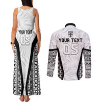 Custom Fiji 2026 Rugby Couples Matching Tank Maxi Dress and Long Sleeve Button Shirt Fijian Tapa Pattern