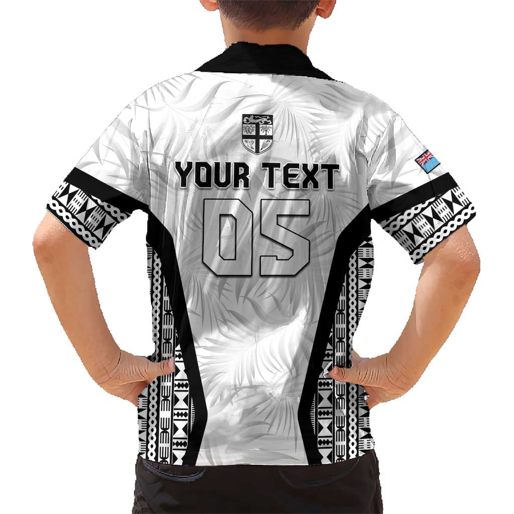 Custom Fiji 2026 Rugby Family Matching Off Shoulder Short Dress and Hawaiian Shirt Fijian Tapa Pattern