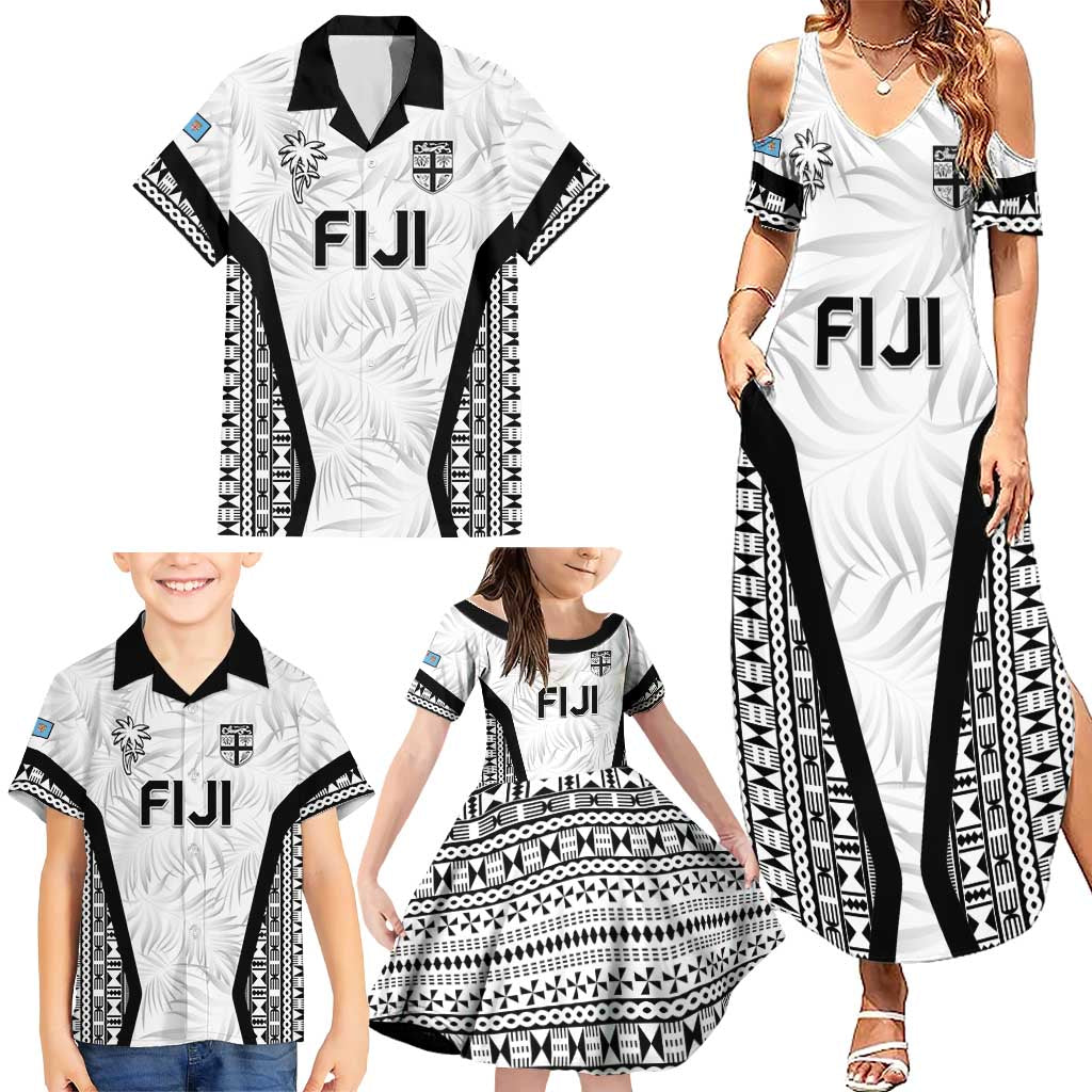 Custom Fiji 2026 Rugby Family Matching Summer Maxi Dress and Hawaiian Shirt Fijian Tapa Pattern