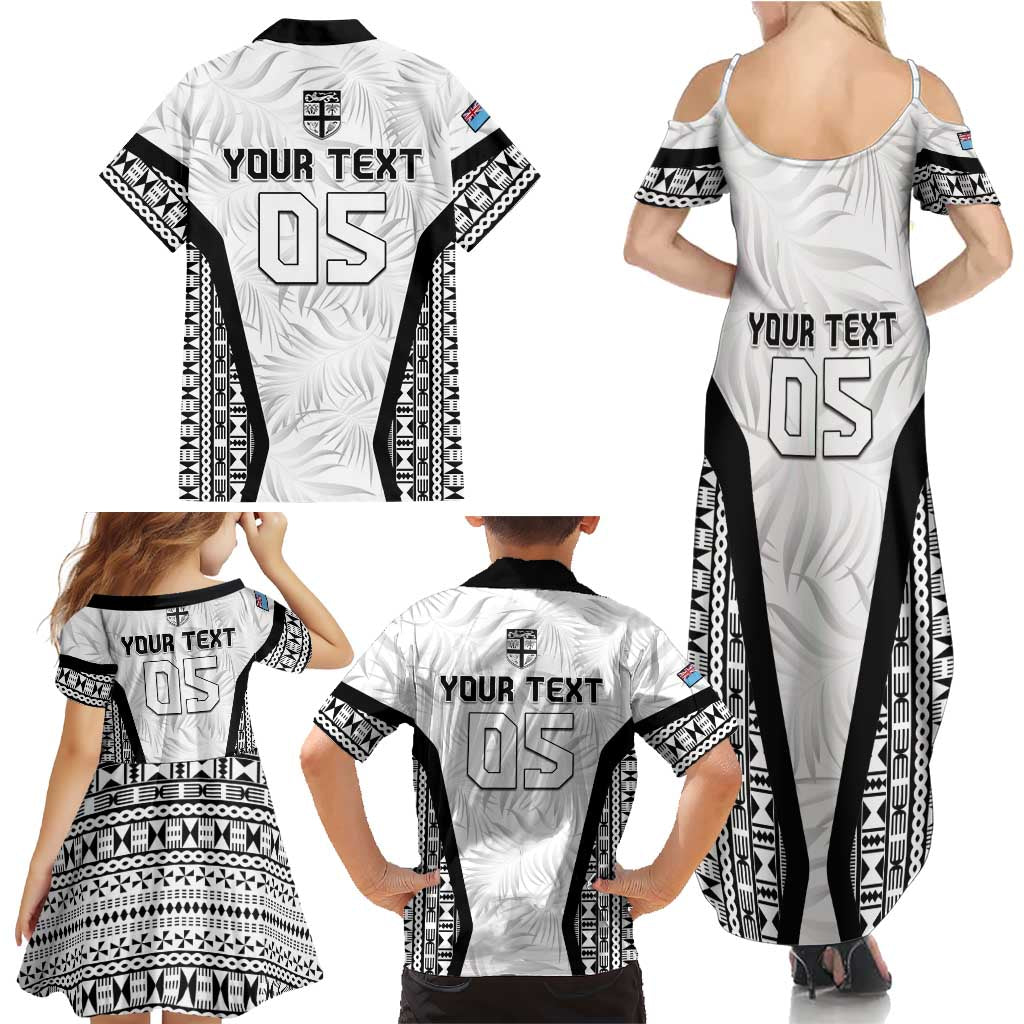 Custom Fiji 2026 Rugby Family Matching Summer Maxi Dress and Hawaiian Shirt Fijian Tapa Pattern