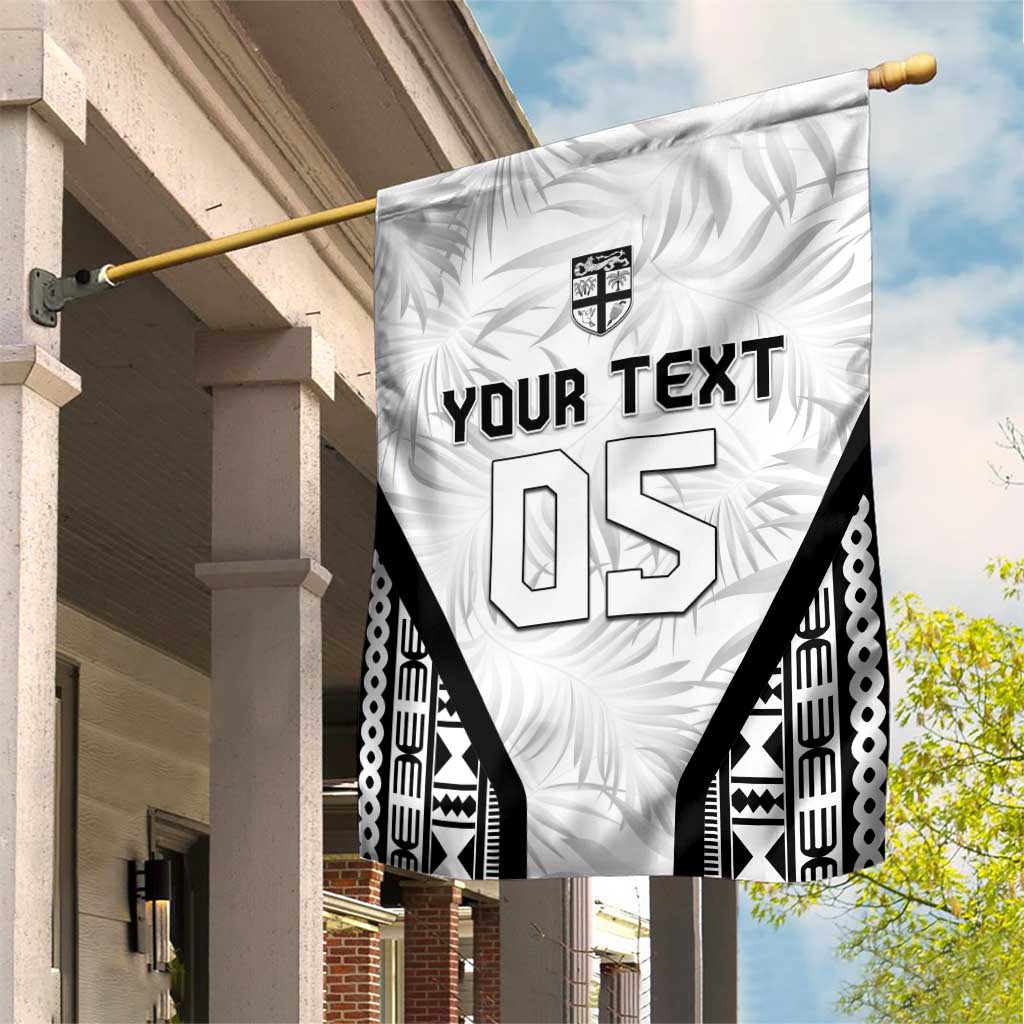 Custom Fiji 2026 Rugby Garden Flag Fijian Tapa Pattern