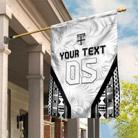 Custom Fiji 2026 Rugby Garden Flag Fijian Tapa Pattern