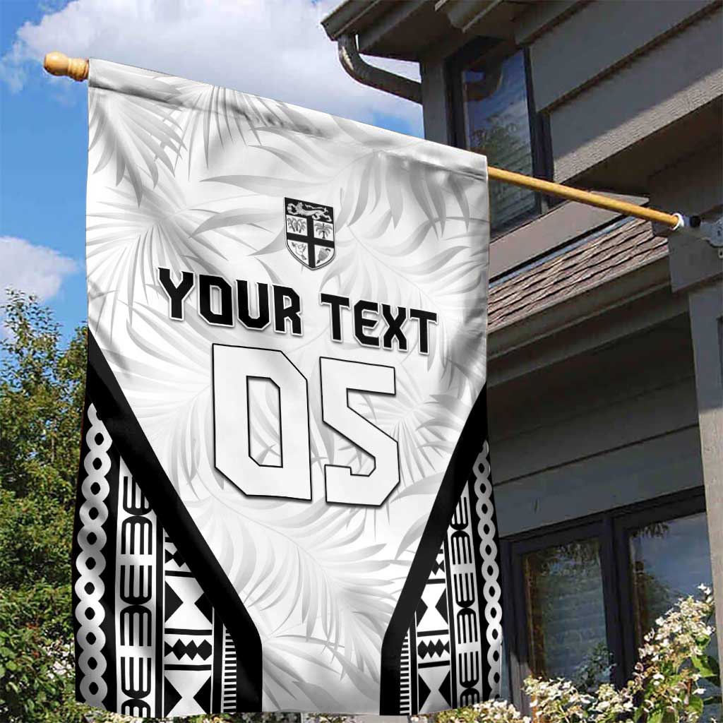 Custom Fiji 2026 Rugby Garden Flag Fijian Tapa Pattern