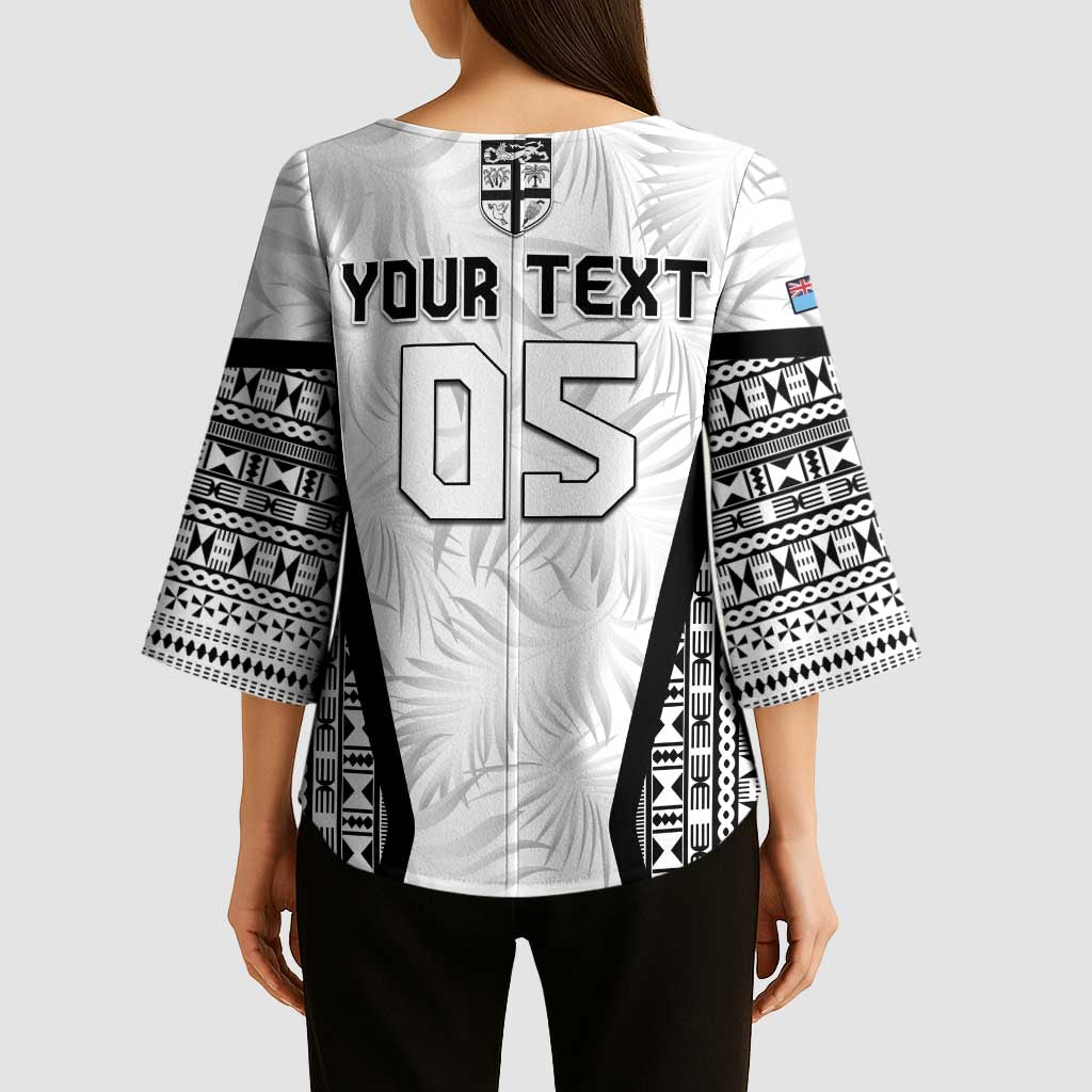 Custom Fiji 2026 Rugby Kimono Sleeve Blouse Fijian Tapa Pattern