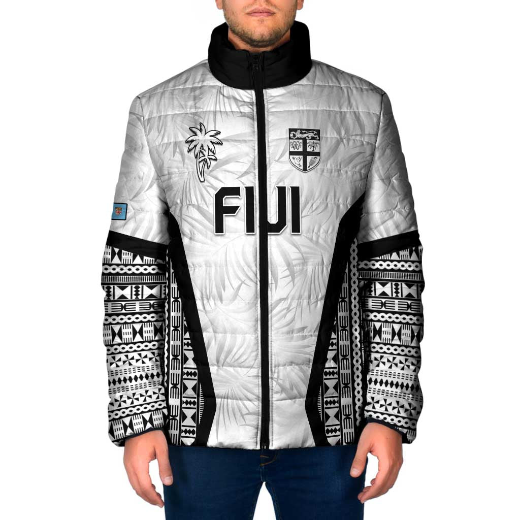 Custom Fiji 2026 Rugby Padded Jacket Fijian Tapa Pattern