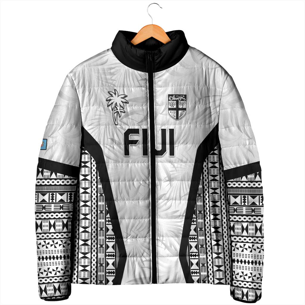 Custom Fiji 2026 Rugby Padded Jacket Fijian Tapa Pattern