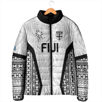 Custom Fiji 2026 Rugby Padded Jacket Fijian Tapa Pattern