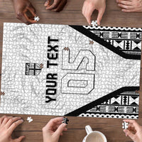 Custom Fiji 2026 Rugby Puzzle Fijian Tapa Pattern