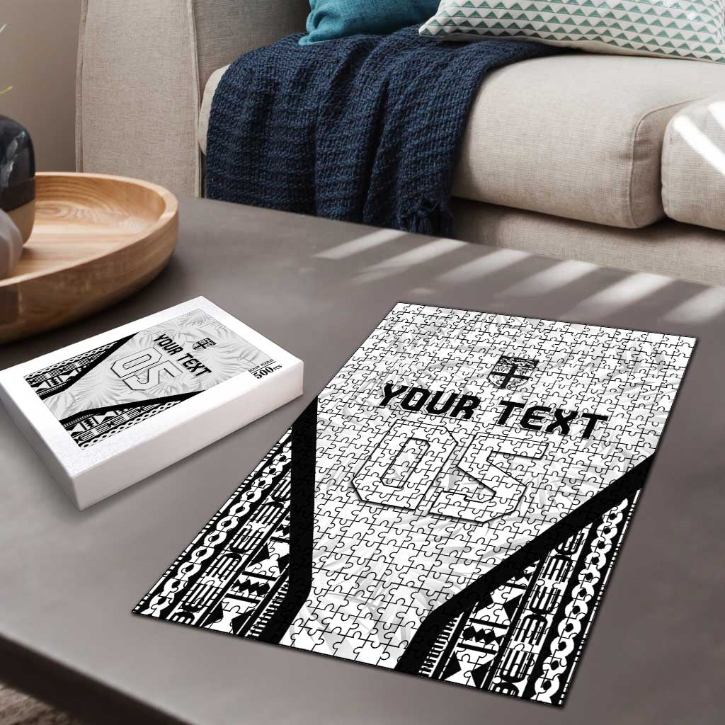 Custom Fiji 2026 Rugby Puzzle Fijian Tapa Pattern