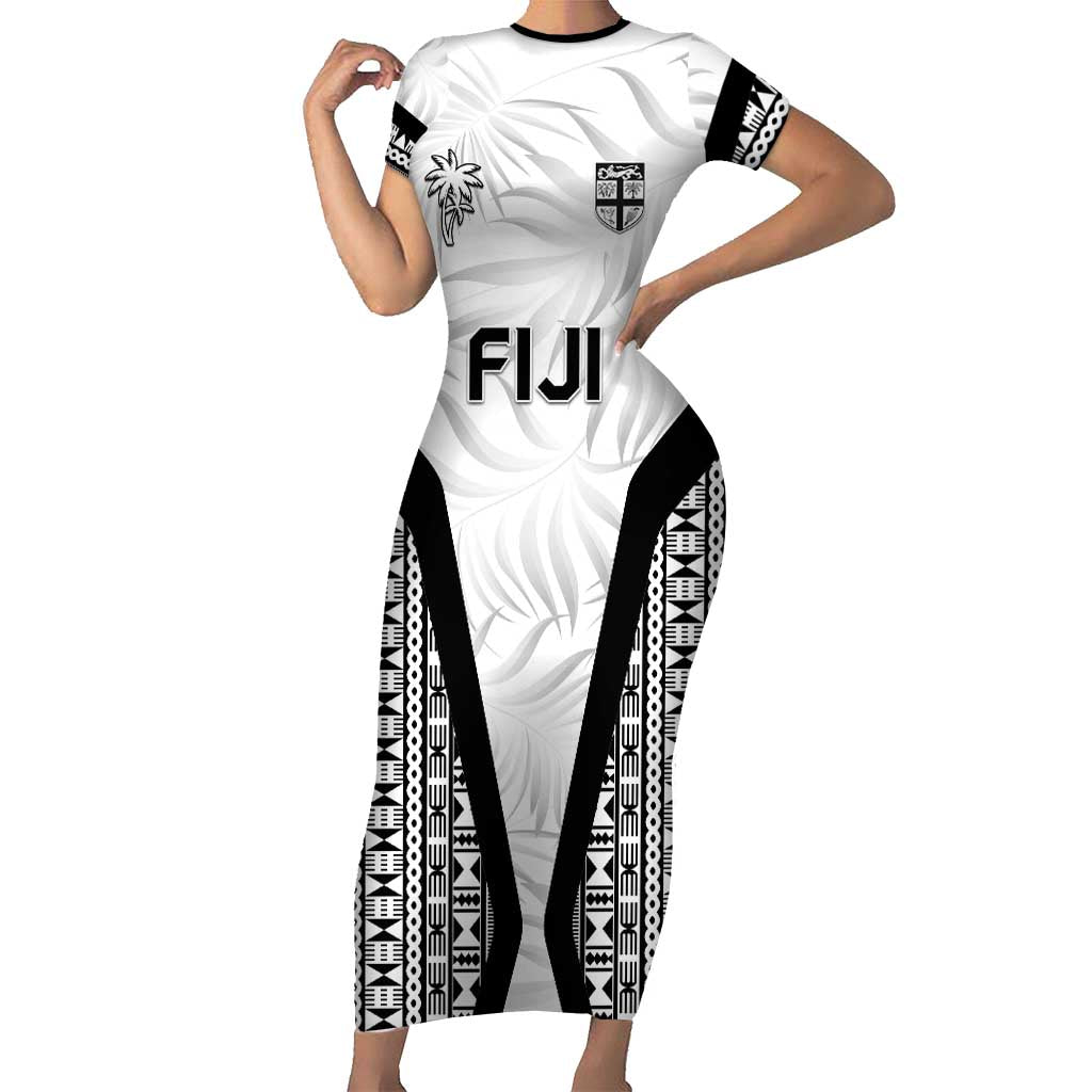 Custom Fiji 2026 Rugby Short Sleeve Bodycon Dress Fijian Tapa Pattern