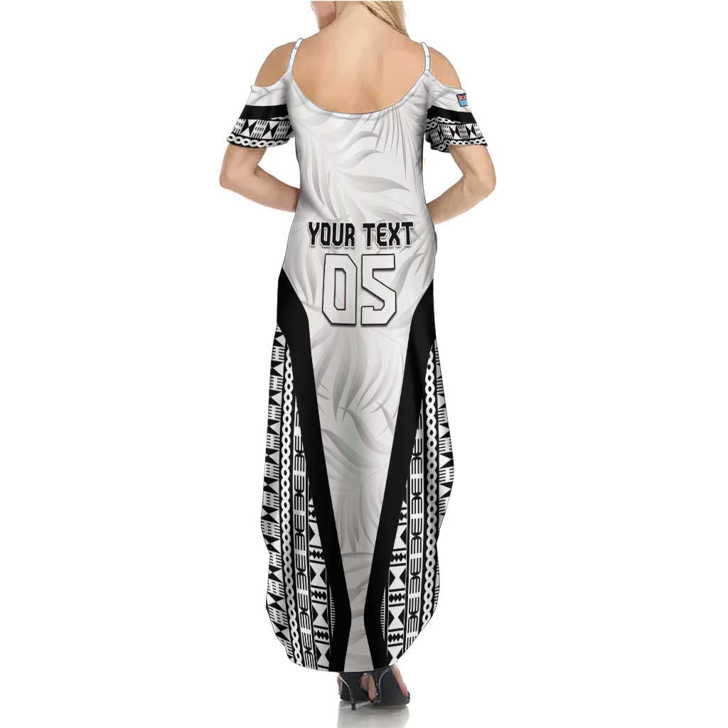 Custom Fiji 2026 Rugby Summer Maxi Dress Fijian Tapa Pattern
