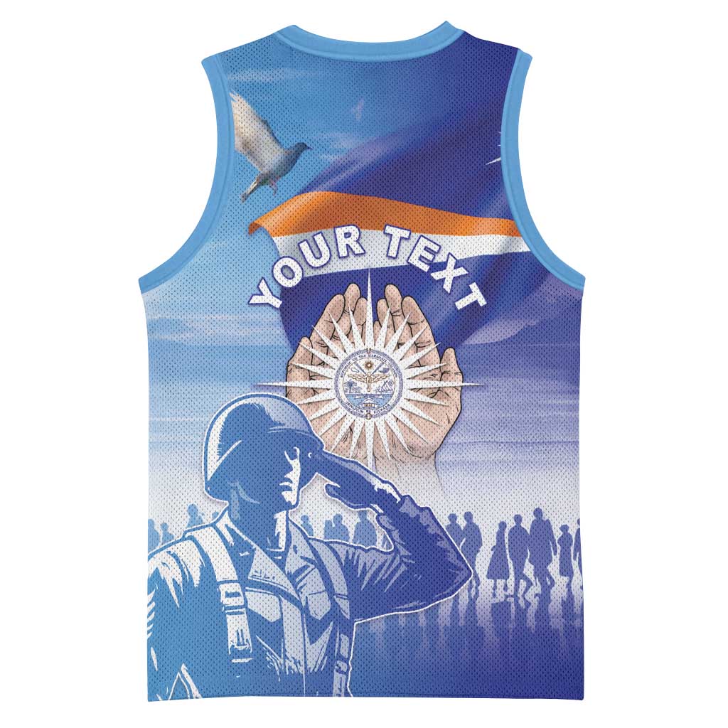 Personalised Marshall Islands Remembrance Day Basketball Jersey We Will Always Remember