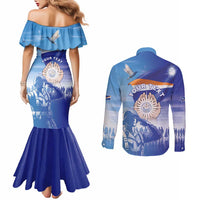 Personalised Marshall Islands Remembrance Day Couples Matching Mermaid Dress and Long Sleeve Button Shirt We Will Always Remember
