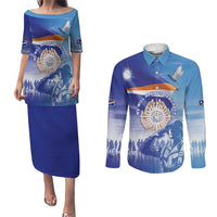 Personalised Marshall Islands Remembrance Day Couples Matching Puletasi and Long Sleeve Button Shirt We Will Always Remember