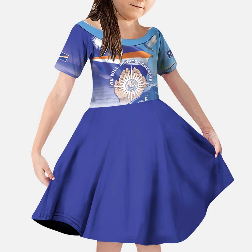 Personalised Marshall Islands Remembrance Day Family Matching Mermaid Dress and Hawaiian Shirt We Will Always Remember