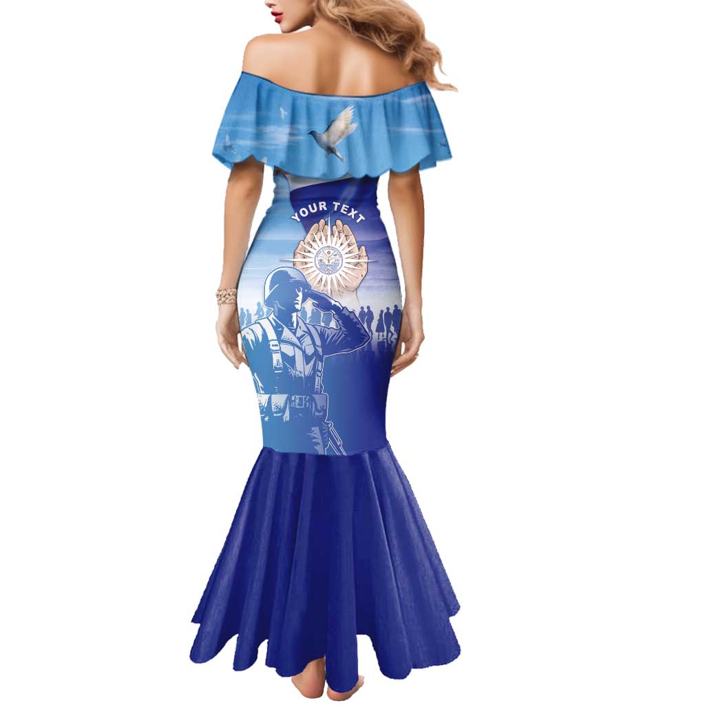 Personalised Marshall Islands Remembrance Day Family Matching Mermaid Dress and Hawaiian Shirt We Will Always Remember