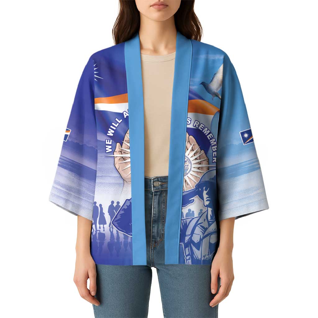 Personalised Marshall Islands Remembrance Day Kimono We Will Always Remember LT05 - Polynesian Pride