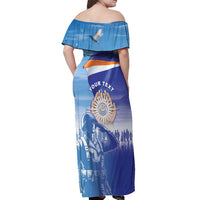 Personalised Marshall Islands Remembrance Day Off Shoulder Maxi Dress We Will Always Remember