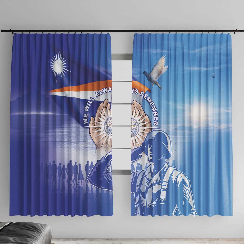 Marshall Islands Remembrance Day Window Curtain We Will Always Remember