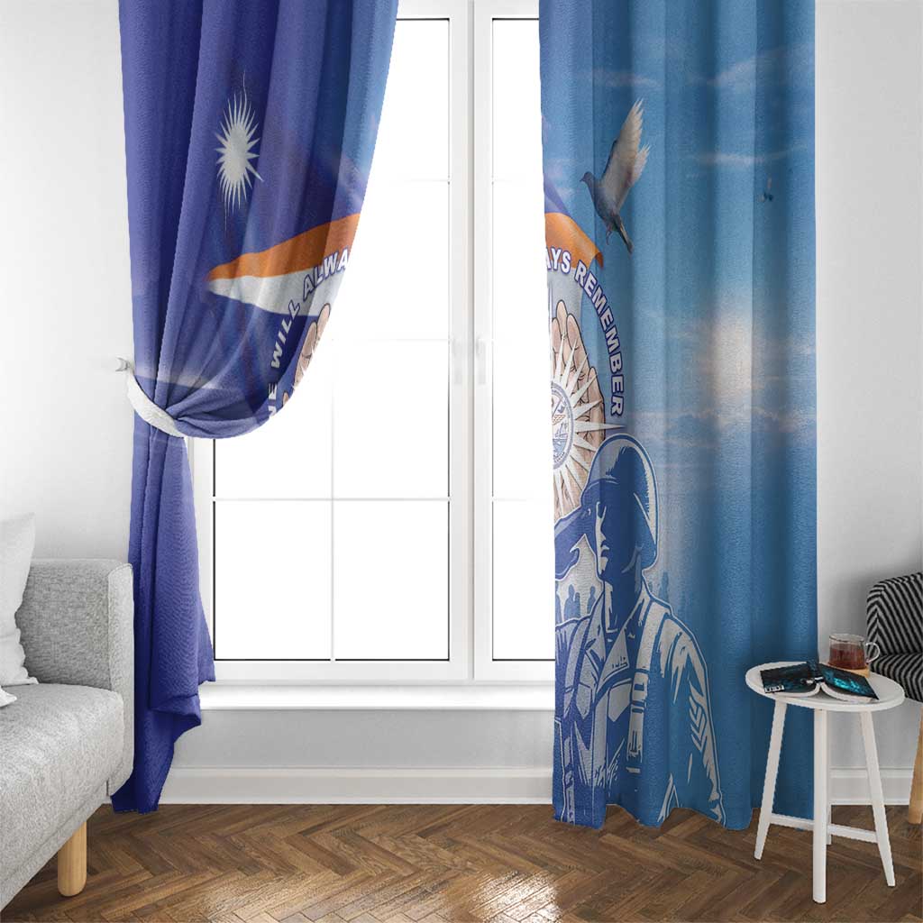 Marshall Islands Remembrance Day Window Curtain We Will Always Remember