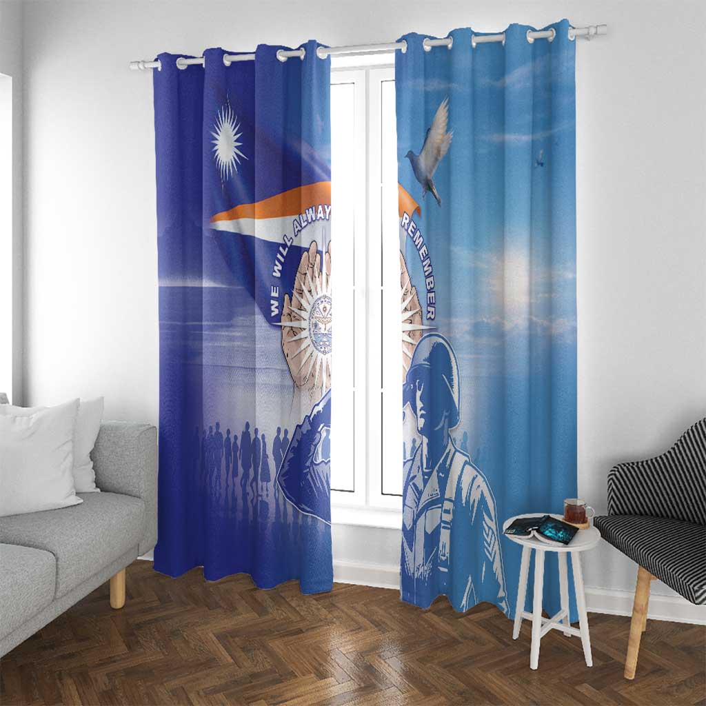 Marshall Islands Remembrance Day Window Curtain We Will Always Remember