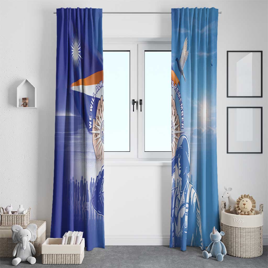 Marshall Islands Remembrance Day Window Curtain We Will Always Remember