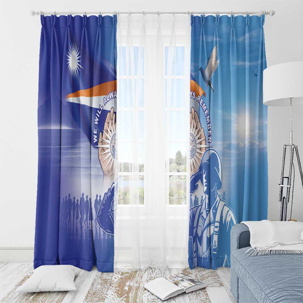 Marshall Islands Remembrance Day Window Curtain We Will Always Remember