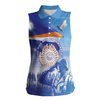 Personalised Marshall Islands Remembrance Day Women Sleeveless Polo Shirt We Will Always Remember