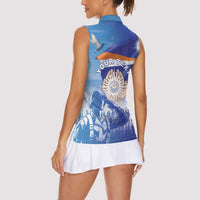 Personalised Marshall Islands Remembrance Day Women Sleeveless Polo Shirt We Will Always Remember