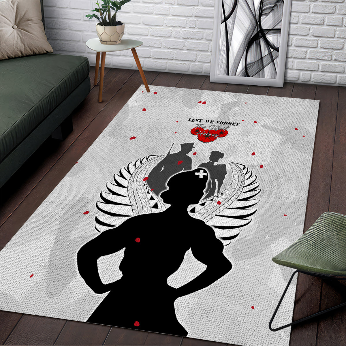 New Zealand ANZAC Day Area Rug For The Nurse Lest We Forget