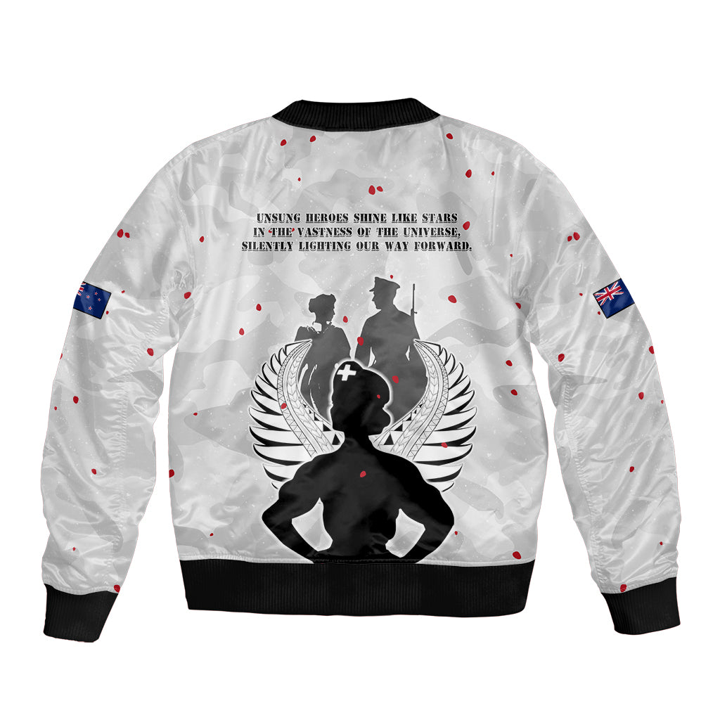 New Zealand ANZAC Day Bomber Jacket For The Nurse Lest We Forget LT05 - Polynesian Pride