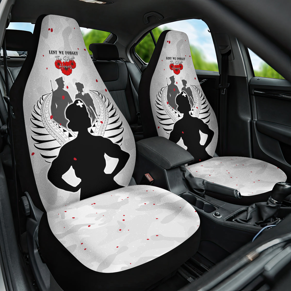 New Zealand ANZAC Day Car Seat Cover For The Nurse Lest We Forget