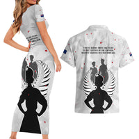 New Zealand ANZAC Day Couples Matching Short Sleeve Bodycon Dress and Hawaiian Shirt For The Nurse Lest We Forget LT05 - Polynesian Pride