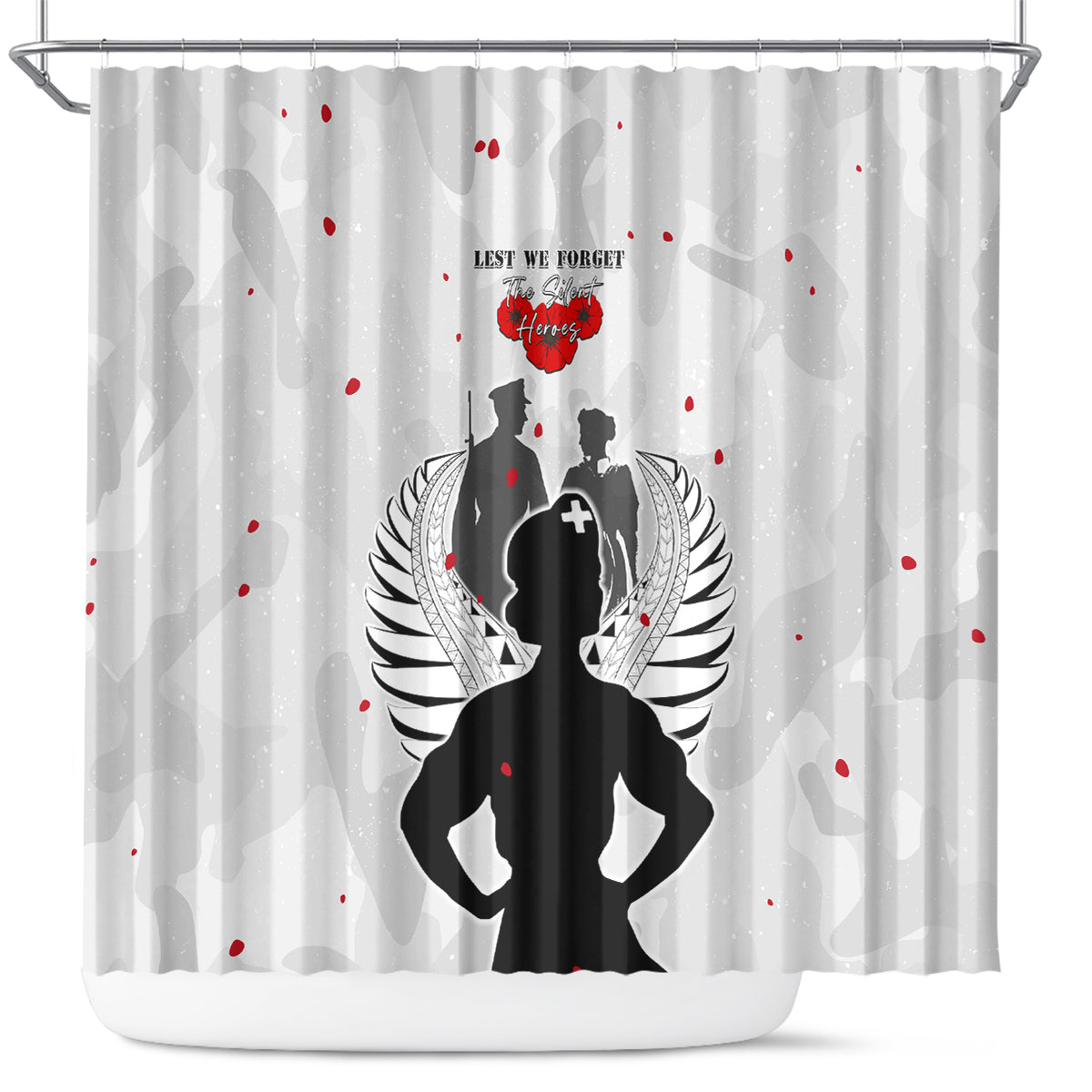 New Zealand ANZAC Day Shower Curtain For The Nurse Lest We Forget