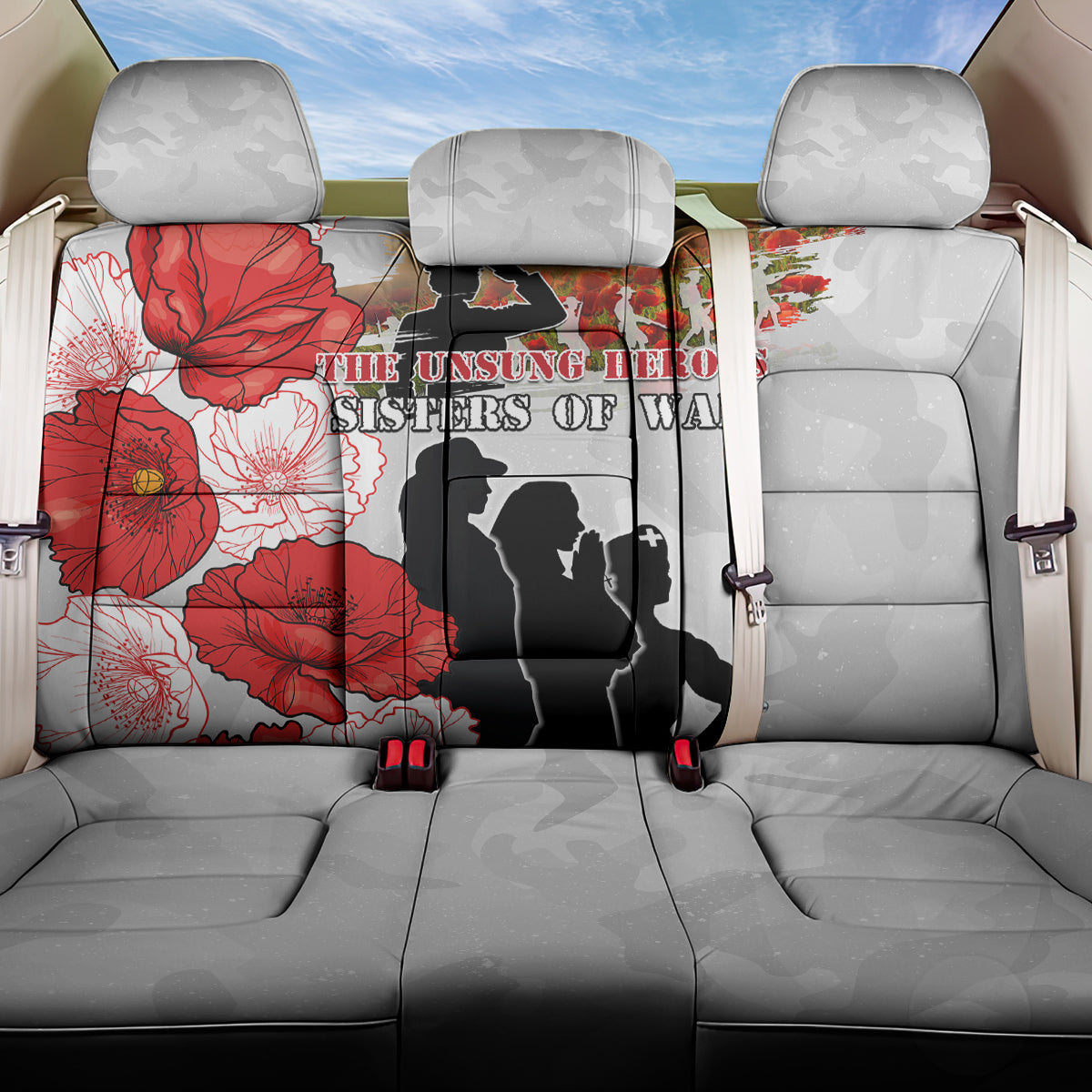New Zealand ANZAC Day Back Car Seat Cover The Unsung Heroes Sisters of War LT05
