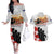 New Zealand ANZAC Day Couples Matching Off The Shoulder Long Sleeve Dress and Hawaiian Shirt The Unsung Heroes Sisters of War LT05 White - Polynesian Pride
