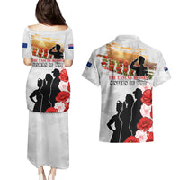 New Zealand ANZAC Day Couples Matching Puletasi and Hawaiian Shirt The Unsung Heroes Sisters of War LT05 - Polynesian Pride