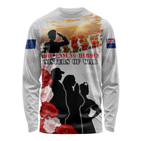 New Zealand ANZAC Day Long Sleeve Shirt The Unsung Heroes Sisters of War LT05 Unisex White - Polynesian Pride
