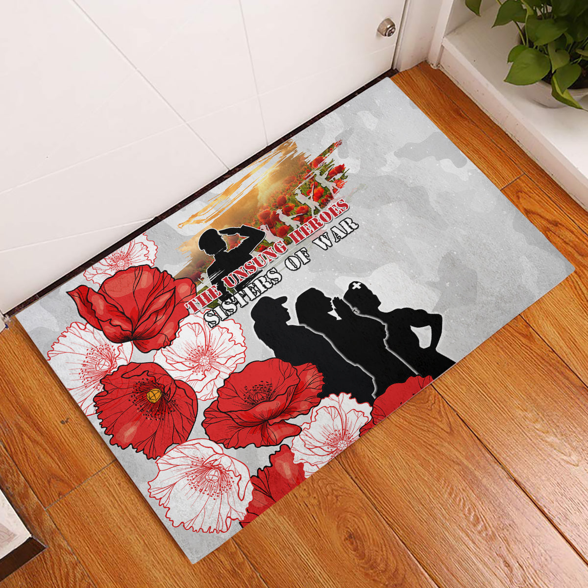 New Zealand ANZAC Day Rubber Doormat The Unsung Heroes Sisters of War