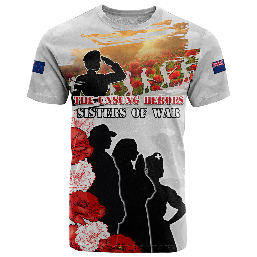 New Zealand ANZAC Day T Shirt The Unsung Heroes Sisters of War LT05 White - Polynesian Pride