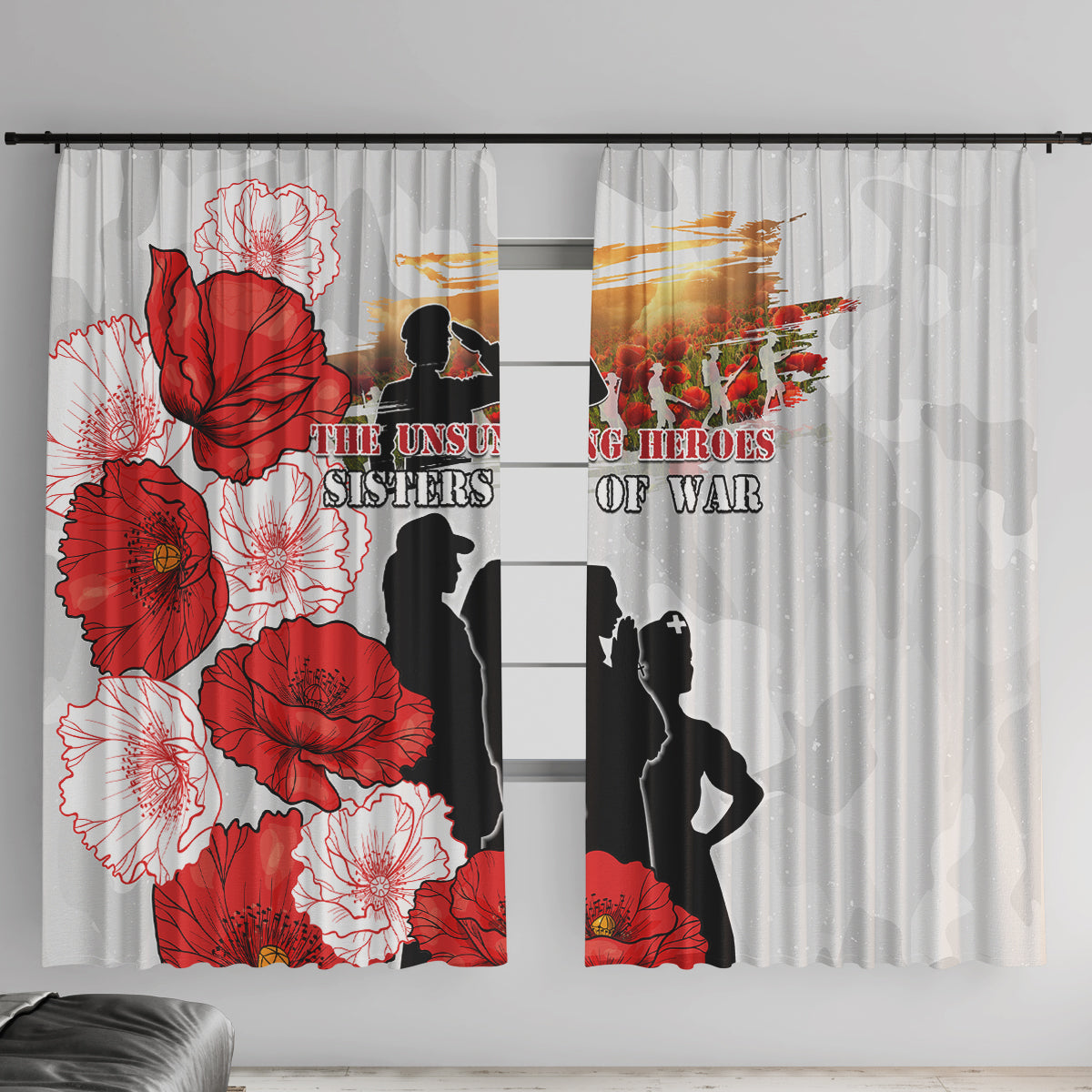 New Zealand ANZAC Day Window Curtain The Unsung Heroes Sisters of War